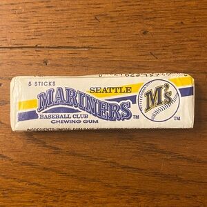Vintage Seattle Mariners Baseball Chewing Gum Pack Licensed MLB Product Unopened